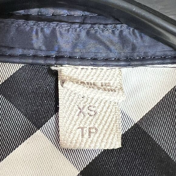 Burberry BRIT Double Breasted Coat Puffer Down Hooded Nova Check Women’s XS - Picture 10 of 14